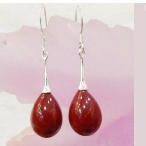 Sterling Silver Coral Earrings